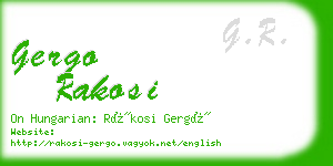 gergo rakosi business card